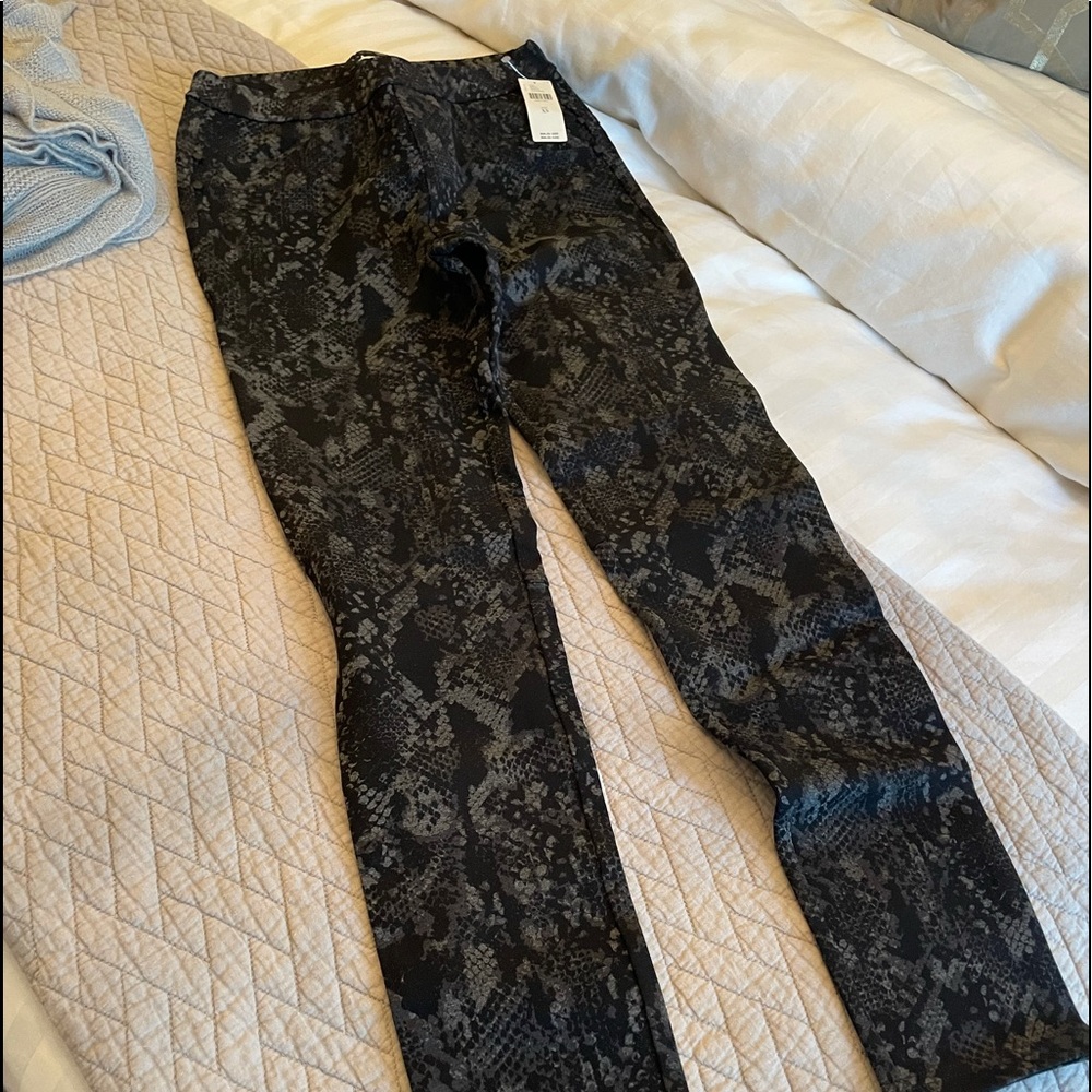 Anthropology animal print black leggings, brand new with tags